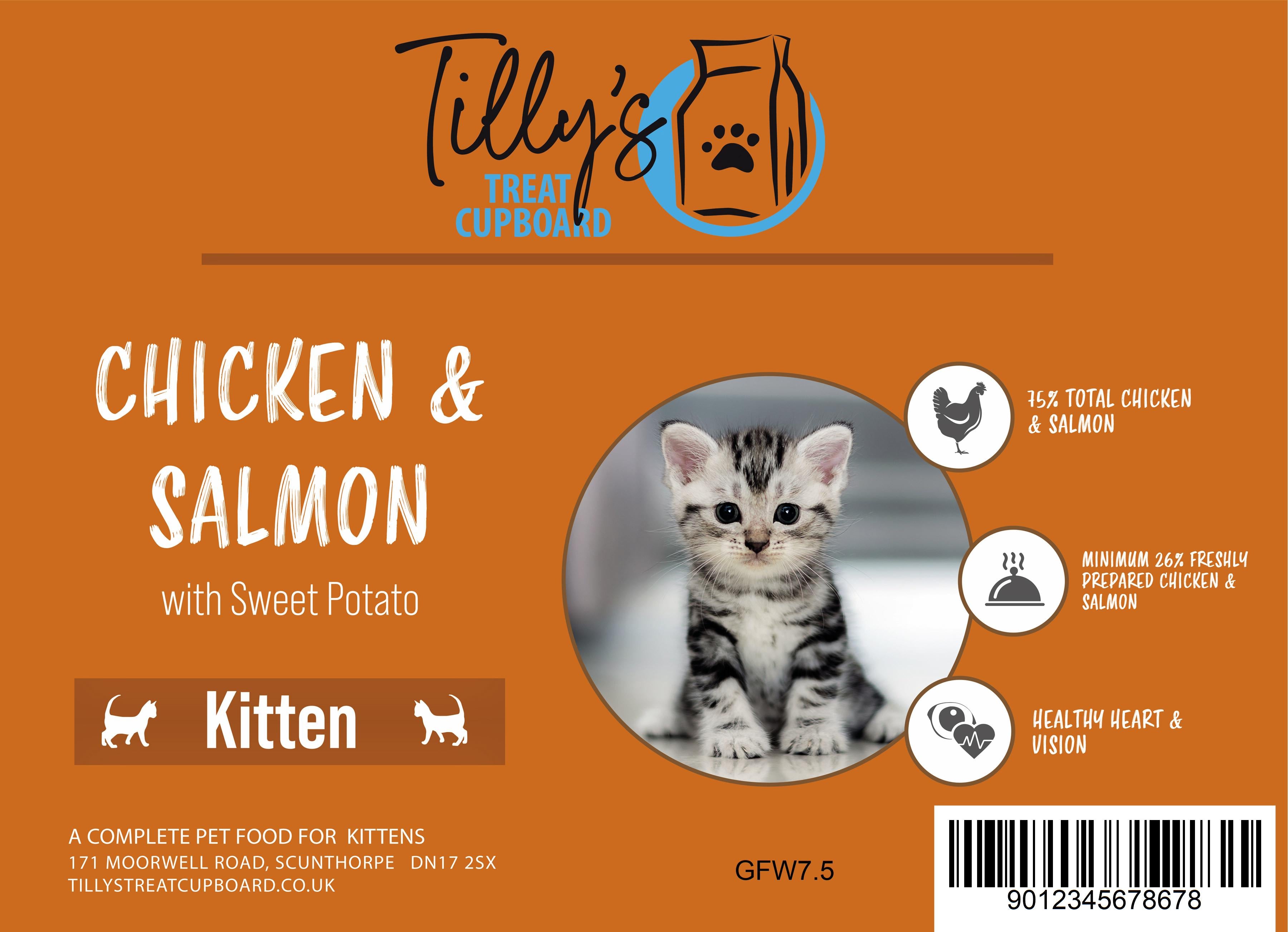 Tilly's Grain Free Kitten Chicken & Salmon with Sweet Potato