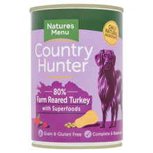 Natures Menu Country Hunter 80% Farm Reared Turkey with Superfoods Wet Dog Food 400g