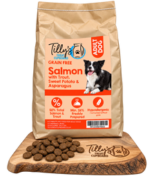 Tilly's Grain Free ADULT Salmon with Trout, Sweet Potato & Asparagus (brown bag)