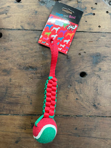 Hem & Boo Christmas Plaited Rope with Ball Toy