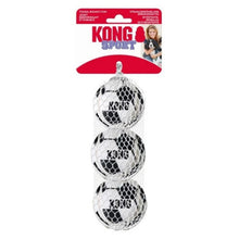 Kong Sport dog toys in a netted package on a white background