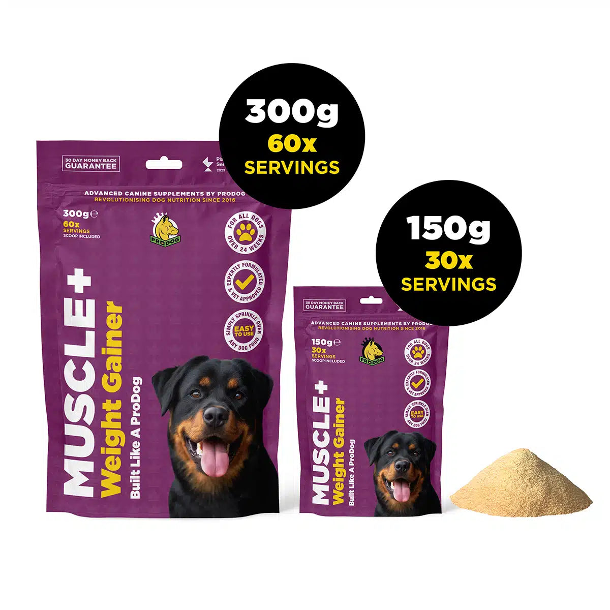 ProDog MUSCLE+ Weight Gainer and Muscle Builder Supplement For Dogs