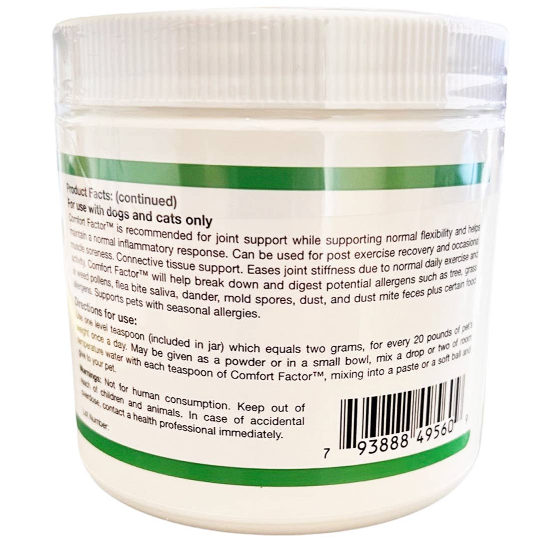White jar with green label on a white background