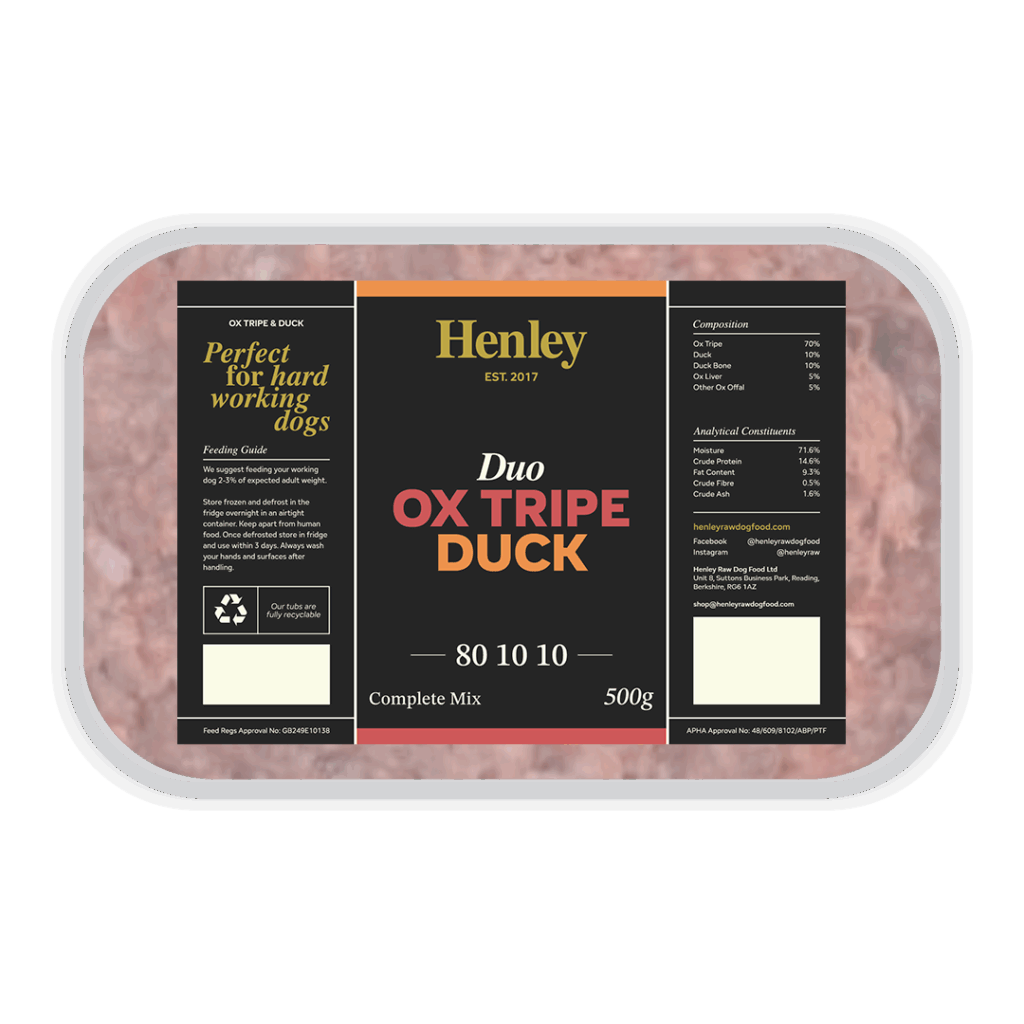 Henley Duo Ox Tripe & Duck 80/10/10
