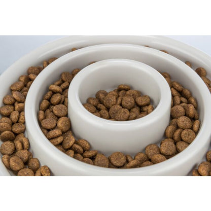 Trixie Slow Feeding Plastic Bowl Grey