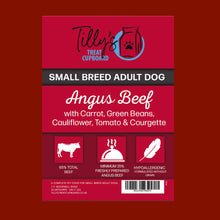 Tilly's Black Bag SMALL BREED Angus Beef with Carrot, Green Beans, Cauliflower, Tomato & Courgette