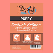 Tilly's Black Bag PUPPY Scottish Salmon with Dill, Spinach, Fennel, Asparagus & Tomato,