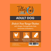 Tilly's Black Bag British Free Range Chicken with Ginger, Pomegranate, Kale, Artichoke & Blueberry ADULT DOG