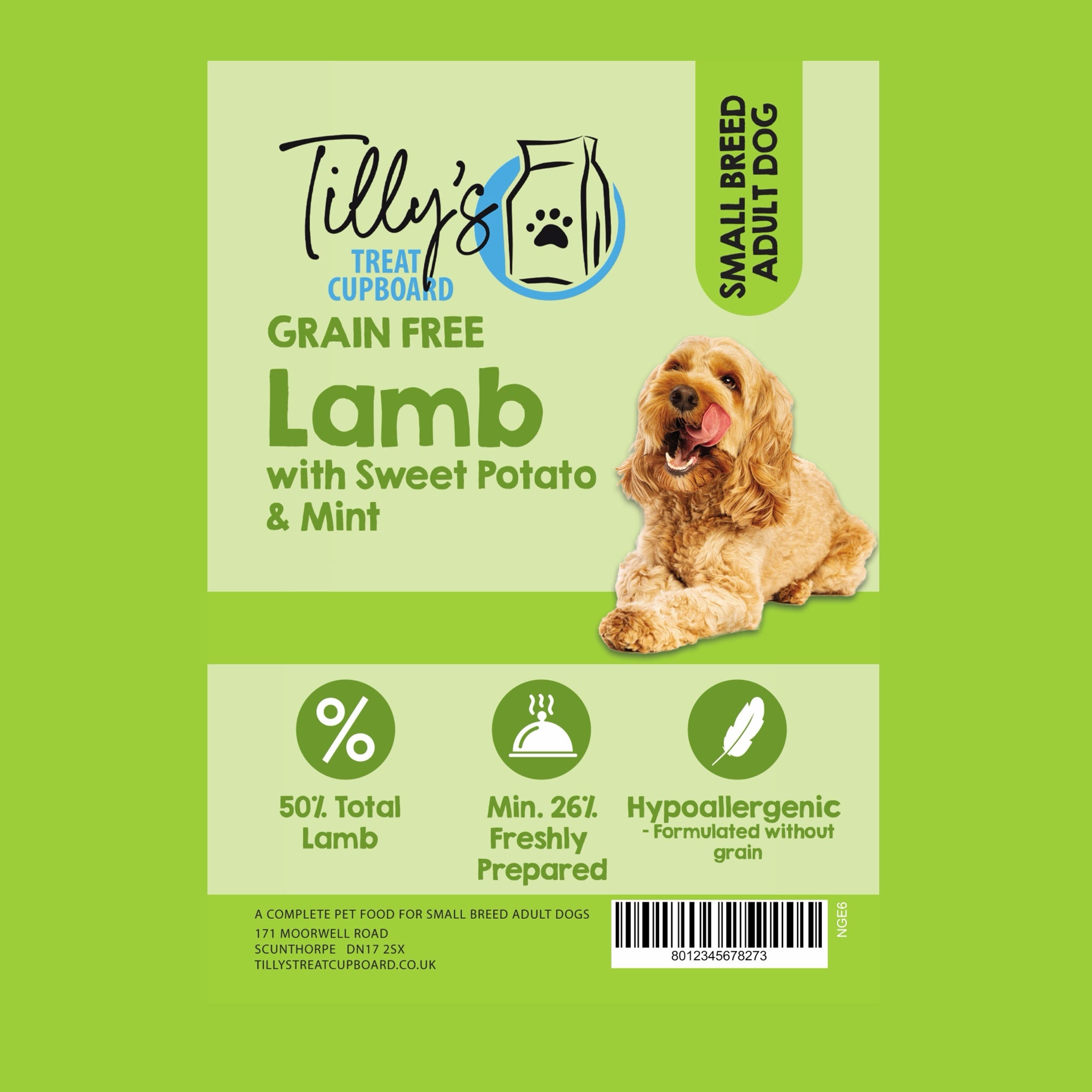 Tilly's Brown Bag SMALL BREED ADULT Lamb with Sweet Potato & Mint