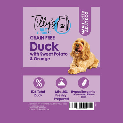 Tilly's Grain Free SMALL BREED Duck with Sweet Potato and Orange