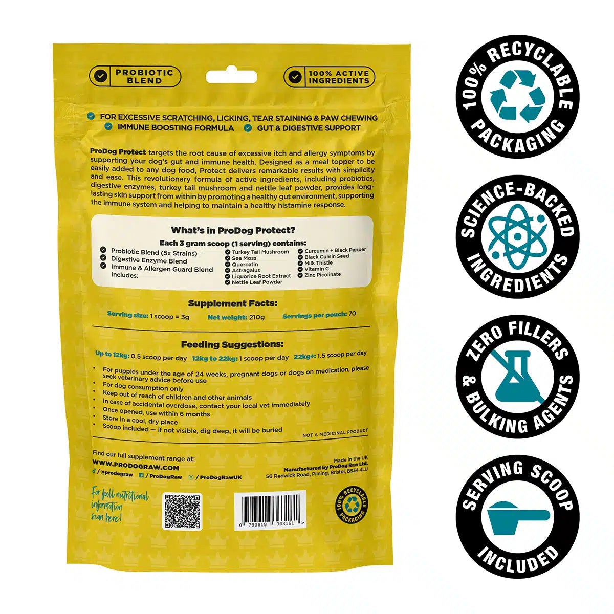 Prodog PROTECT Itchy Skin and Allergy Support Supplement For Dogs