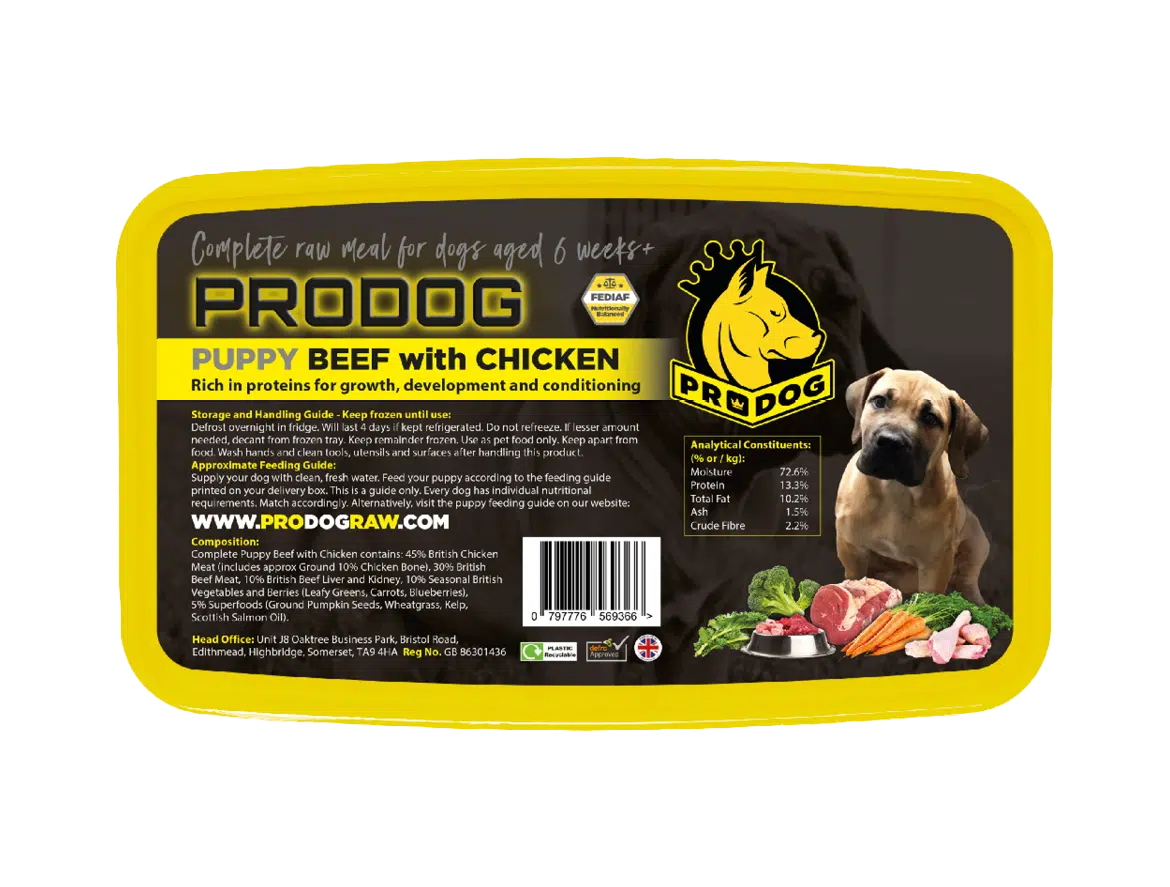 ProDog Beef and Chicken Raw Puppy Food Meal