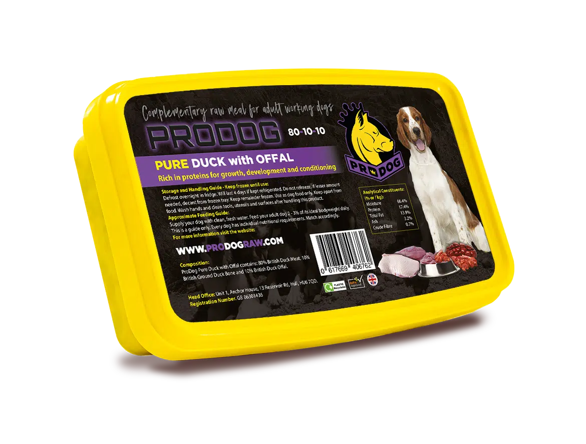 ProDog Duck 80/10/10 Raw Dog Food Meal