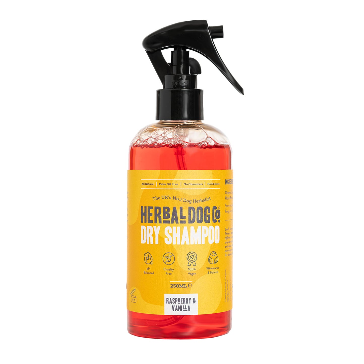 Herbal Dog Co Raspberry and Vanilla Dry Shampoo 250ml