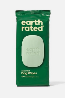 Earth Rated Pet Grooming 100 Dog Wipes Unscented