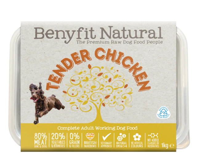 Benyfit Natural Tender Chicken Complete Adult Raw Working Dog Food