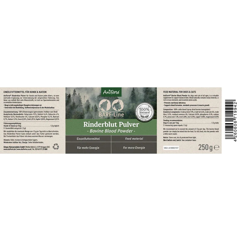 Aniforte Bovine Blood Powder 250g