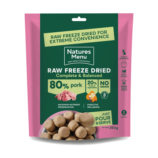 Nature's Menu Complete Raw Freeze Dried 80/20 Pork