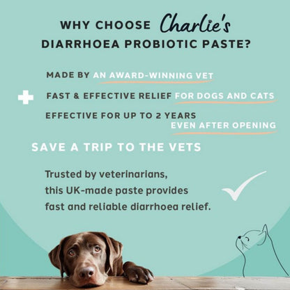 Charlie The Vet Diarrhoea Care Probiotic Paste For Dogs & Cats 60ml