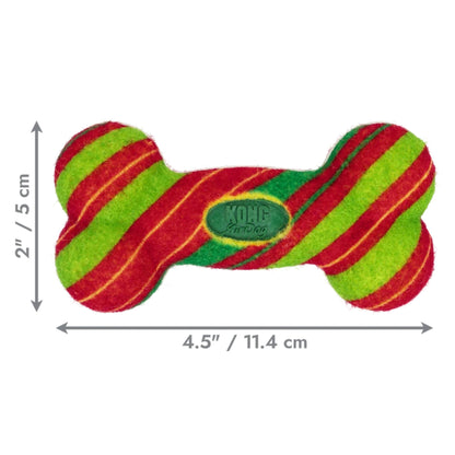 KONG Holiday 2026 AirDog Squeaker Bone Stripe Small