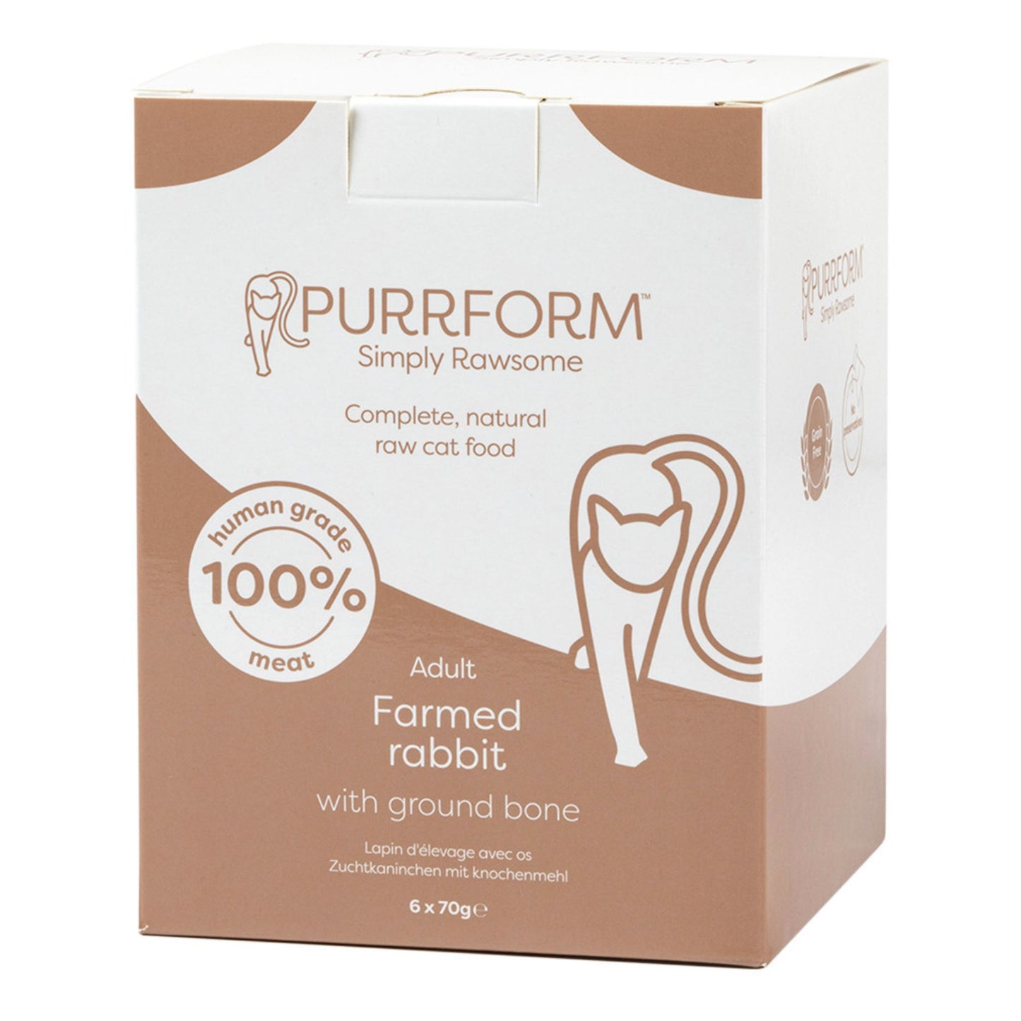 Purrform Farmed Rabbit with Ground Bone 6x70g