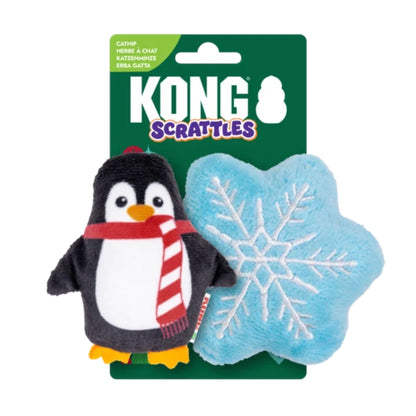 KONG Holiday 2026 Scrattles Pengiun Snowflake Two Pack
