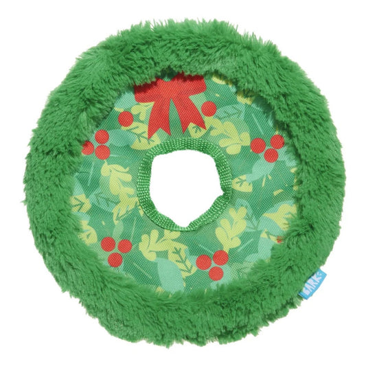 BARK Xmas Wreath Toss Dog Toy