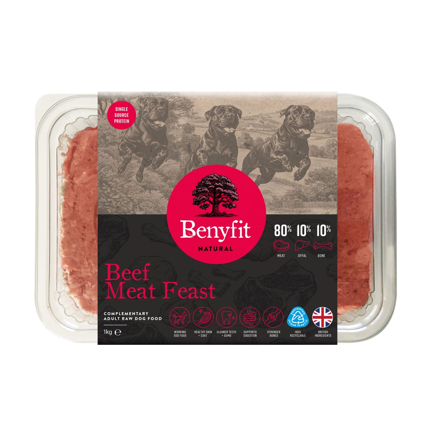 Benyfit Natural Beef Meat Feast 80-10-10 500g