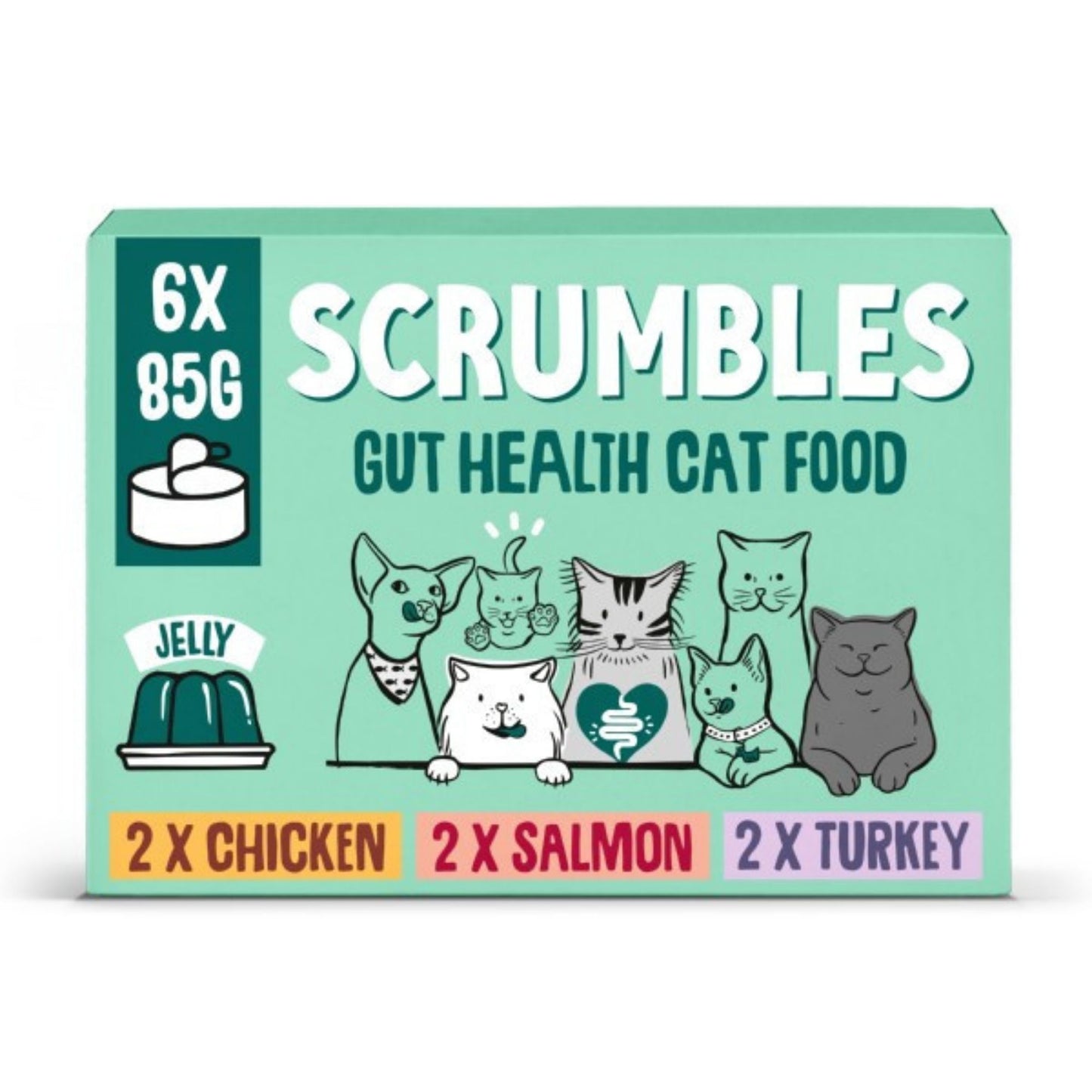 Scrumbles Wet Cat Jelly Classic Selection 6 x 80g