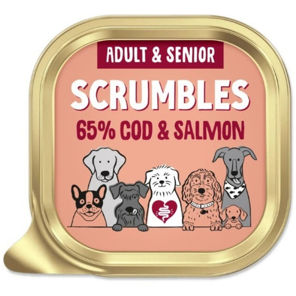 Scrumbles Grain Free Wet Dog Food Salmon & Cod 150g