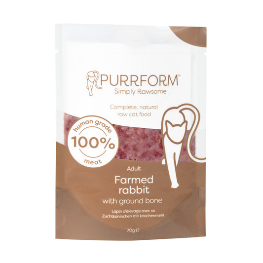 Purrform Farmed Rabbit with Ground Bone 6x70g