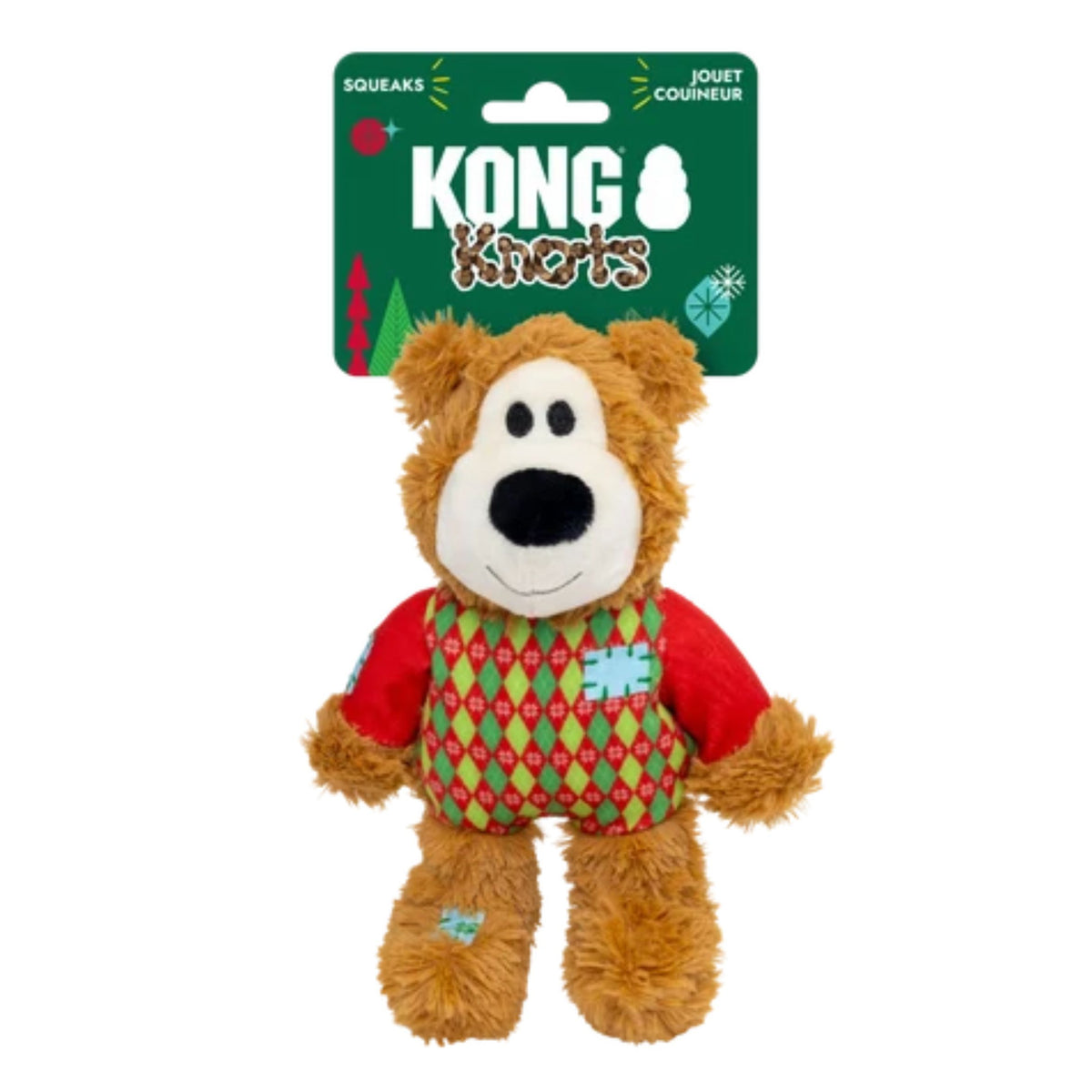 KONG Holiday 2026 Wild Knots Sweater Bear Red S/M