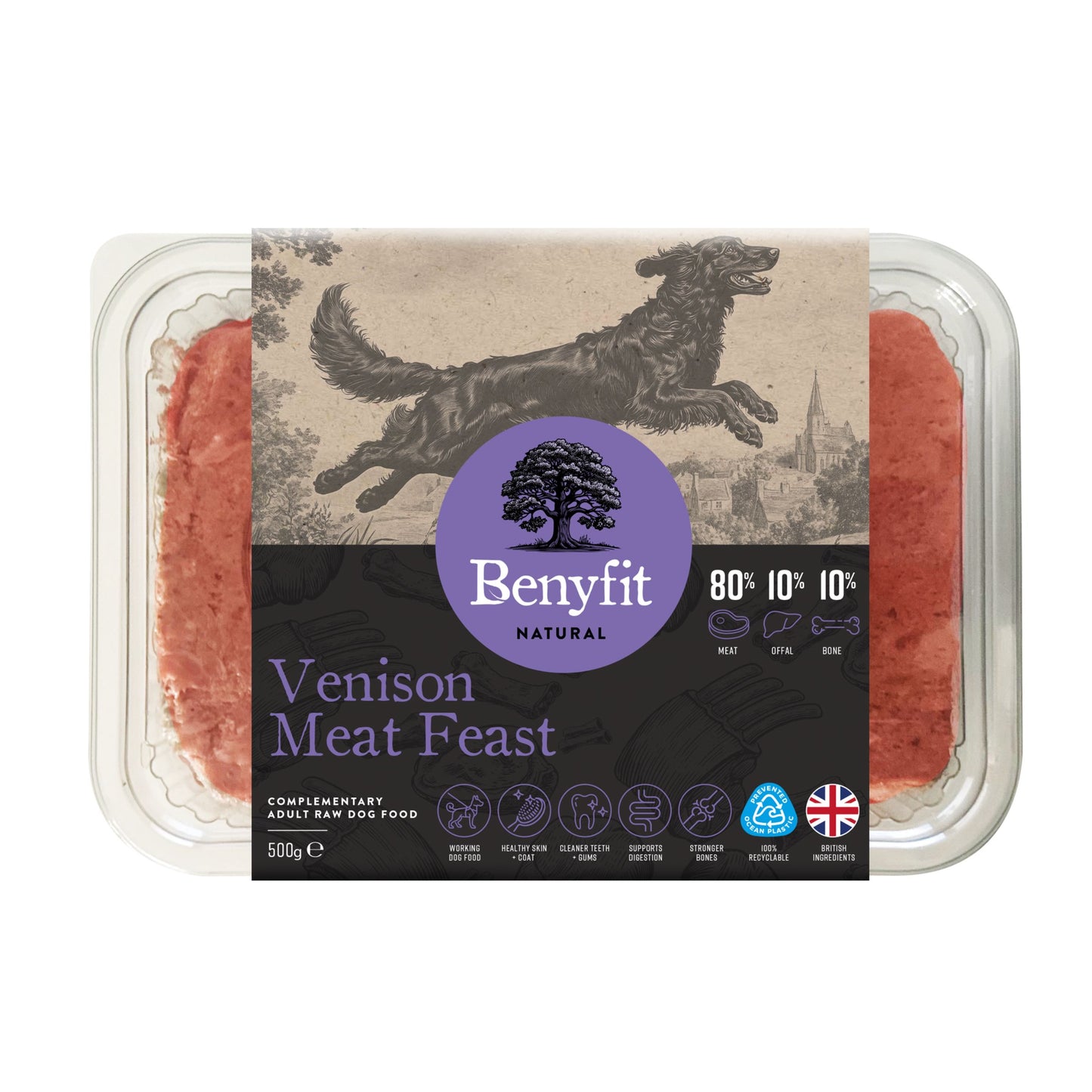 Benyfit Natural Venison Meat Feast 80-10-10 500g