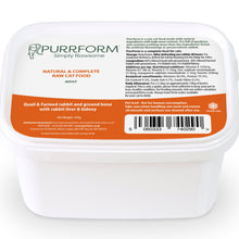 Purrform Quail & Farmed Rabbit & Ground Bone with Rabbit Liver & Kidney (Adult) 450g
