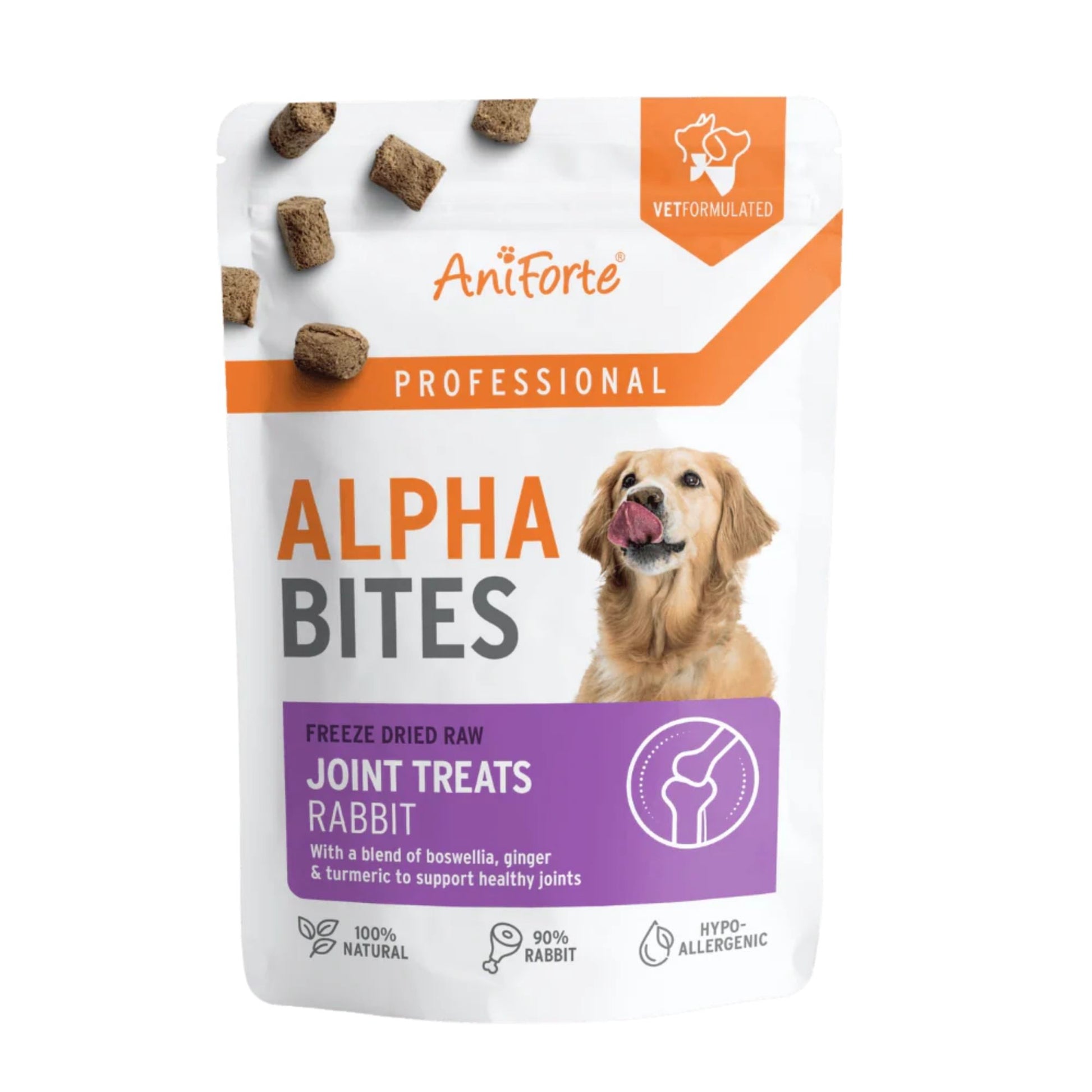 AniForte Alpha Bites Joint Treats packaging for dogs on a white background