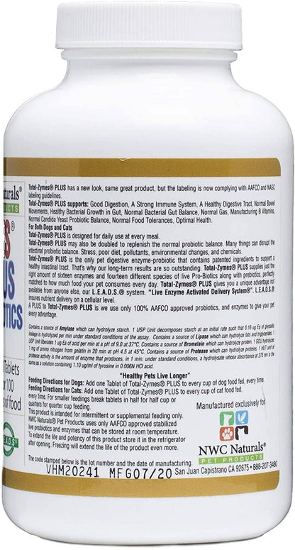 Total-Zymes® Plus Tablets Digestive Enzymes and Probiotics