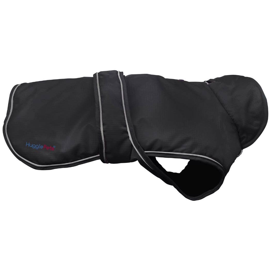 HugglePets Arctic Armour Dog Coat: Black