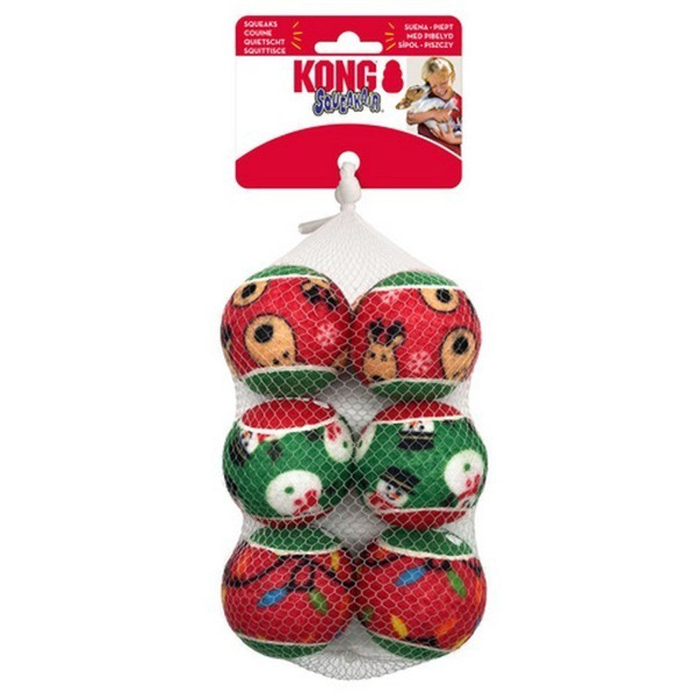 KONG Holiday SqueakAir Balls 6-Pack