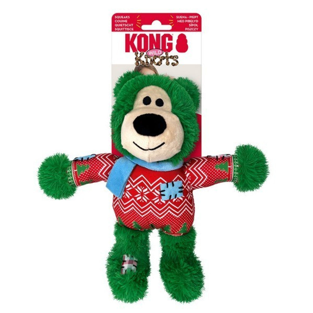 KONG Holiday Christmas Wild Knots Bear Assorted