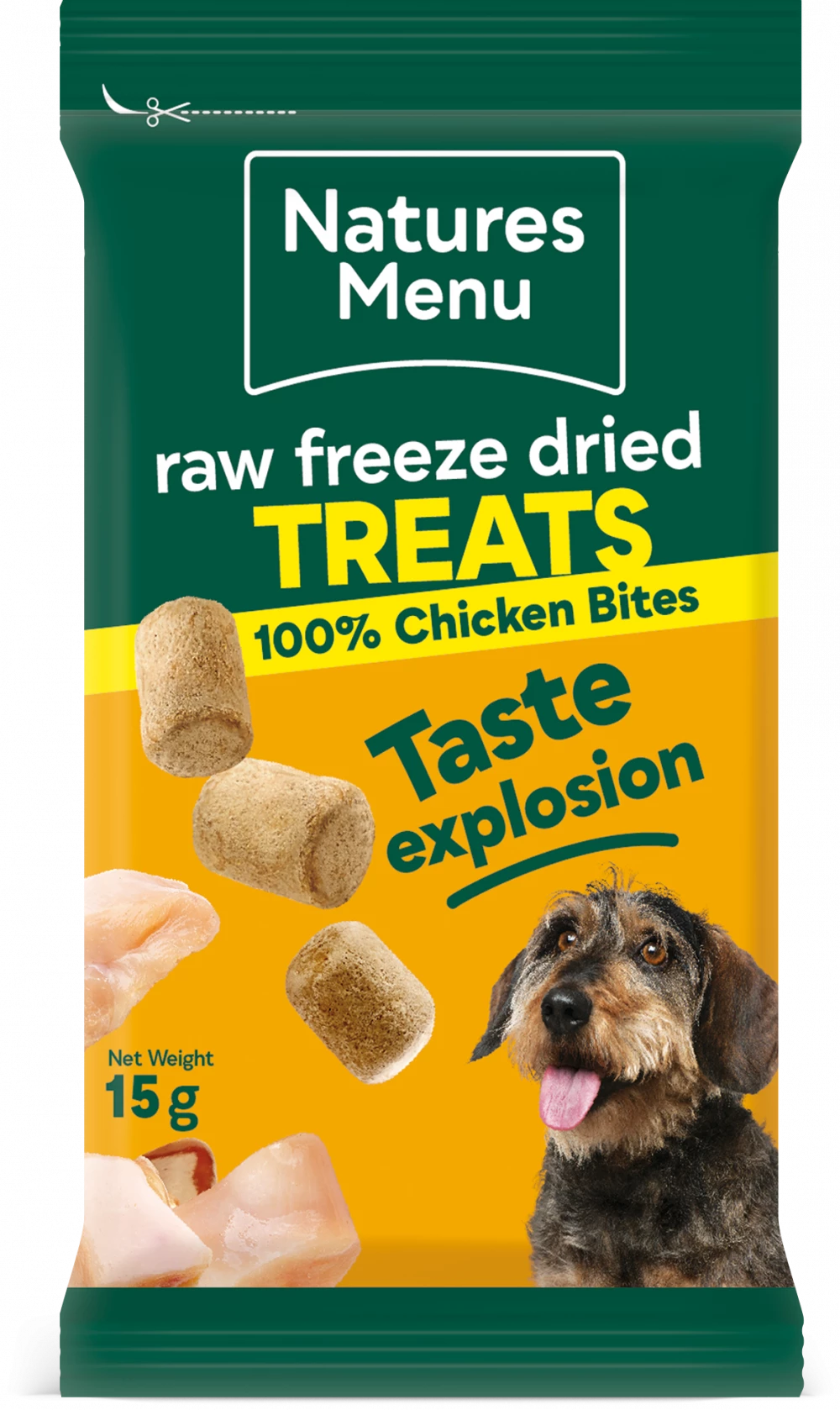 Natures Menu Freeze Dried Meat Bites 100% Chicken 15g