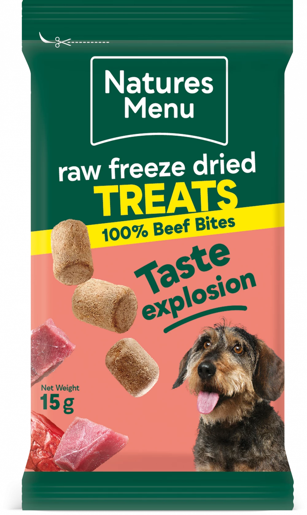 Natures Menu Freeze Dried Meat Bites 100% Beef 15g