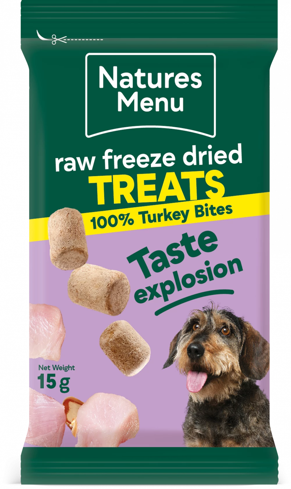 Natures Menu Freeze Dried Meat Bites 100% Turkey 15g