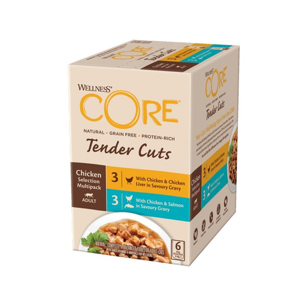 Wellness CORE Cat Wet Adult Tender Cuts Chicken Selection Multipack 6 x 85g