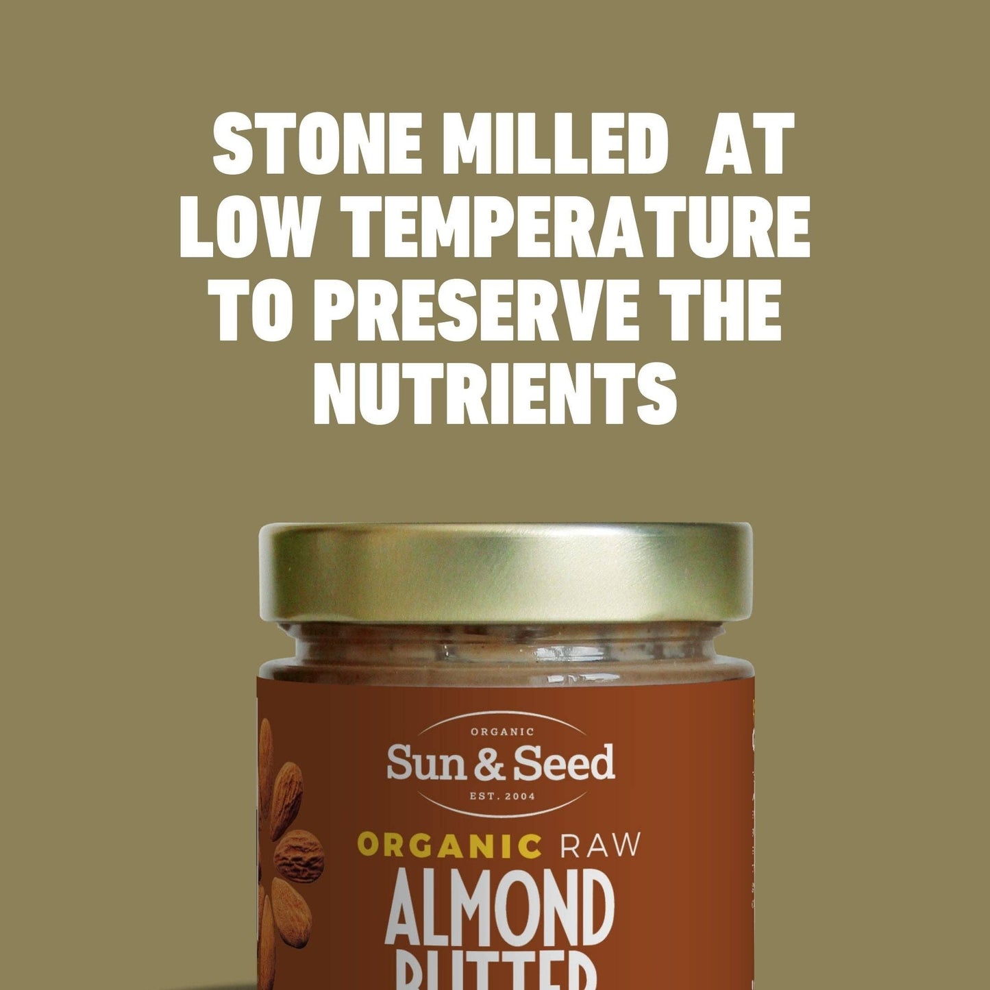 Sun & Seed Organic Raw Almond Butter 200g