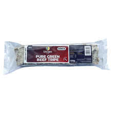Packaged pure green beef tripe with Dougie's branding on a white background