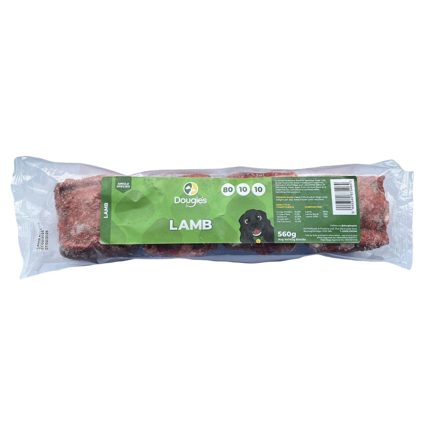 Packaged lamb product with Douglas branding on a white background