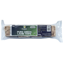 Packaged pure green lamb tripe with Dougies branding on a white background