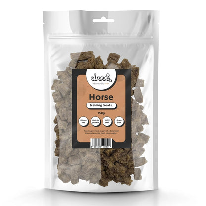 Package of horse training treats with a visible brand label on a white background