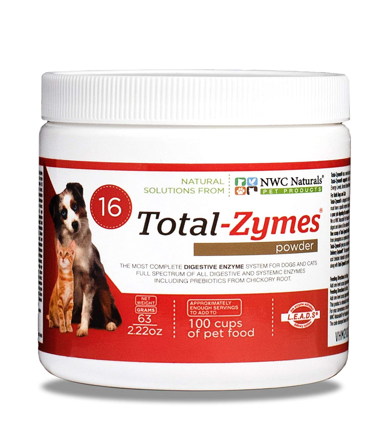 Total-Zymes® Powder Digestive Enzymes and Probiotcs 63g