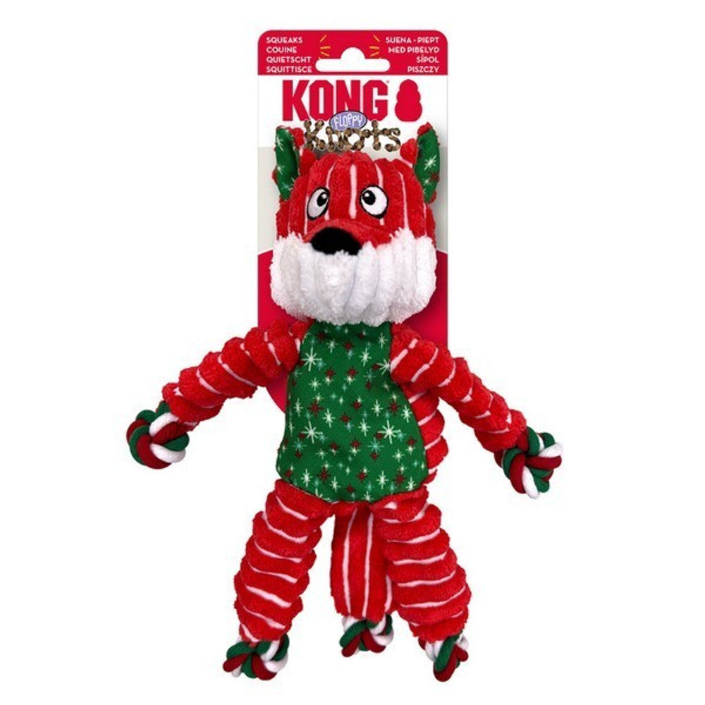 KONG Holiday Floppy Knots Fox Small Medium